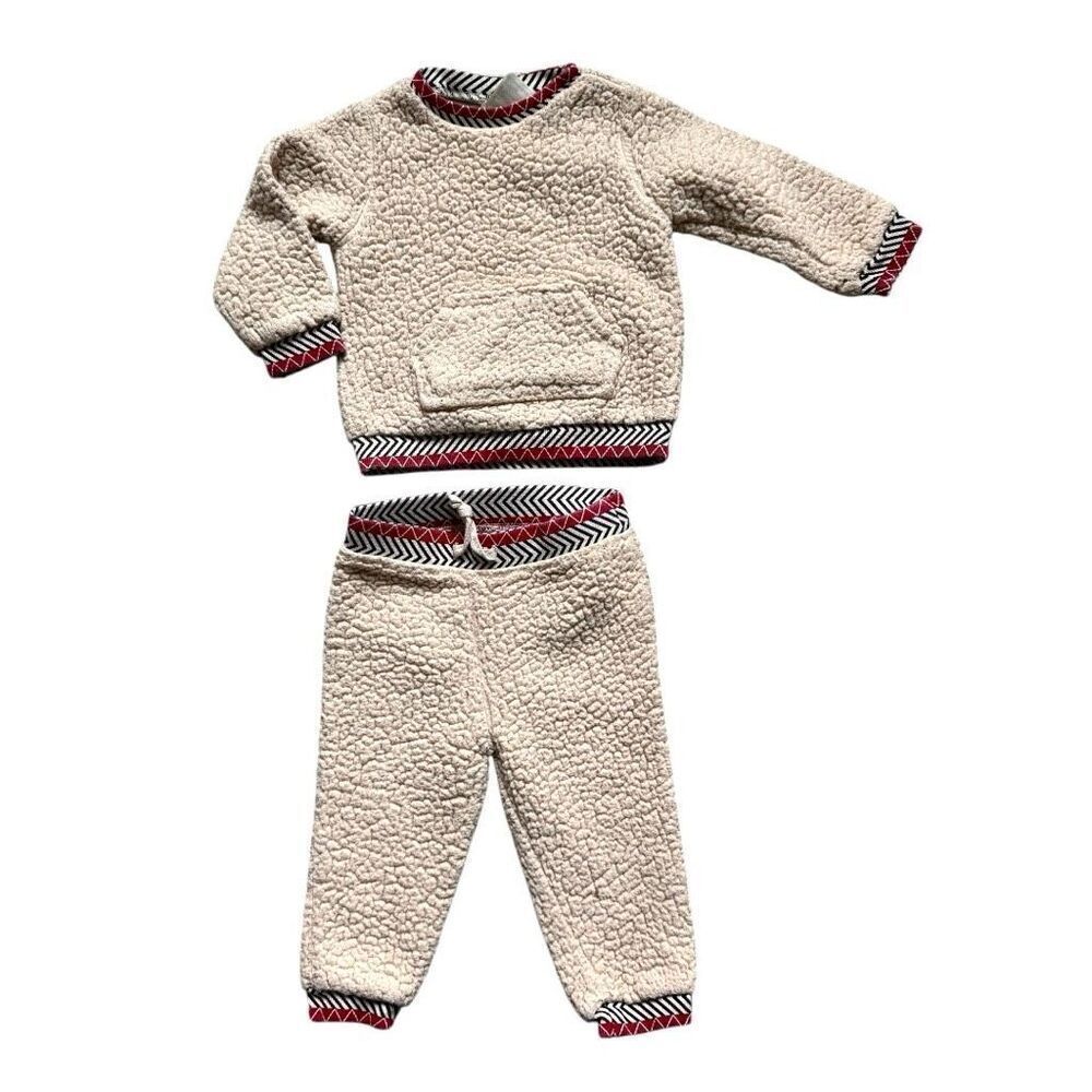 Baby Unisex Boys Girls First Impressions Sherpa Tribal Trim Outfit - Sz 18 m